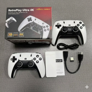 RetroPlay Ultra 4K – Konsola do Telewizora HDMI + 2 Pady Bezprzewodowe | Plug & Play